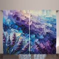 thumbnail image 1 of Ambesonne Purple Curtains 2 Panel Set, Lavender and Crystal Cave, 108" x 96", Azure Blue Quartz Lilac, 1 of 2