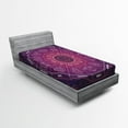 thumbnail image 1 of Ambesonne Purple Fitted Sheet, Colorful Astrology Signs, Twin Size, Purple, 1 of 3
