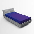 thumbnail image 1 of Ambesonne Purple Fitted Sheet, Ombre Vivid Backdrop, Twin Size, Dark Blue and Purple, 1 of 2