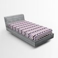 thumbnail image 1 of Ambesonne Purple Fitted Sheet, Zig Zag Waves Shapes, Twin Size, Pale Pink Purple, 1 of 3