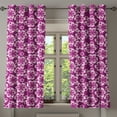 thumbnail image 1 of Ambesonne Purple Grommet Curtain, Botany Themed Petals, 50" x 63", Fuchsia Purple, 1 of 6