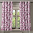 thumbnail image 1 of Ambesonne Purple Grommet Curtain, Romantic Birds Flowers, 50" x 54", Mauve Plum Pink, 1 of 6