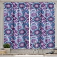 thumbnail image 1 of Ambesonne Purple Kitchen Curtains, Circular Dots Pattern, 55"x39", Multicolor, 1 of 2