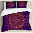 thumbnail image 1 of Ambesonne Purple Mandala Duvet Cover Set, Mystic Sun, 2-Calking, Marigold, 1 of 1