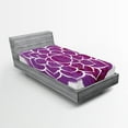 thumbnail image 1 of Ambesonne Purple Mandala Fitted Sheet, Boho, Twin Size, Fuchsia White, 1 of 2