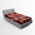thumbnail image 1 of Ambesonne Purple Mandala Fitted Sheet, Eastern Retro, Twin XL Size, Dried Rose Yellow, 1 of 3