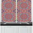 thumbnail image 1 of Ambesonne Purple Mandala Kitchen Curtains, Hippie, 55"x39", Multicolor, 1 of 2