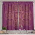 thumbnail image 1 of Ambesonne Purple Mandala Kitchen Curtains, Persian Ornate, 55"x39", Purple Yellow, 1 of 3