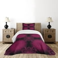 thumbnail image 1 of Ambesonne Purple Mandala Quilted Bedspread Set 2 Pcs, Psychedelic Boho, Twin Size, Maroon Magenta, 1 of 6
