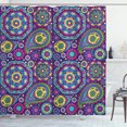 thumbnail image 1 of Ambesonne Purple Mandala Shower Curtain, Vibrant Tones Boho, 69"Wx84"L, Multicolor, 1 of 3