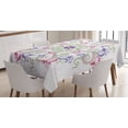 thumbnail image 1 of Ambesonne Purple Mandala Tablecloth Rectangular Table Cover, Classical Tulip, 52"x70", Fern Green Magenta White, 1 of 4
