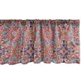 thumbnail image 1 of Ambesonne Purple Mandala Window Valance, Hippie Style Eastern in Moroccan Vivid Tones Motif, Curtain Valance for Kitchen Bedroom Decor with Rod Pocket, 54" X 12", Multicolor, 1 of 3