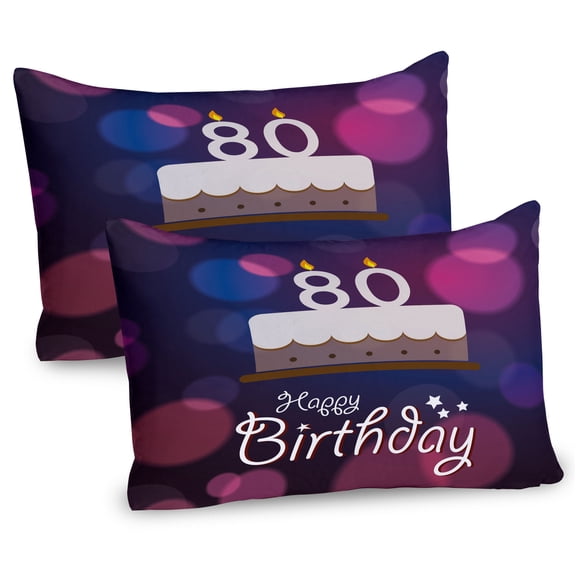 Ambesonne Purple Pillow Sham 2 Pack, Abstract Cake, 36"x20", Purple Pink and Lilac