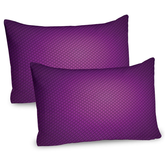Ambesonne Purple Pillow Sham 2 Pack, Abstract Style Modern, 26"x20", Purple