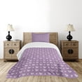thumbnail image 1 of Ambesonne Purple Quilted Bedspread Set 2 Pcs, Wedding Inspired Heart, Twin Size, Lavender and Purple, 1 of 3