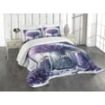 thumbnail image 1 of Ambesonne Purple Quilted Bedspread Set 3 Pcs, Home Lettering and Lavender, King Size, Quartz Lavender Violet, 1 of 4