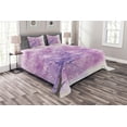 thumbnail image 1 of Ambesonne Purple Quilted Bedspread Set 3 Pcs, Sakura Tree Springtime, King Size, Purple, 1 of 3