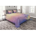thumbnail image 1 of Ambesonne Purple Quilted Bedspread Set 3 Pcs, Spring Cherry Blossom, King Size, Marigold and Purple, 1 of 3