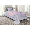 thumbnail image 1 of Ambesonne Purple Quilted Coverlet 2 Pcs, Abstract Fractal Shapes, Twin Size, Purple Pink, 1 of 2