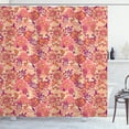 thumbnail image 1 of Ambesonne Purple Rose Shower Curtain, Romantic Floral Art, 69"Wx84"L, Peach Coral and Dark Magenta, 1 of 4