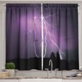 thumbnail image 1 of Ambesonne Purple Storm Kitchen Curtains, Fearful Thunderstorm, 55"x39", Pale Lilac and Mauve, 1 of 3