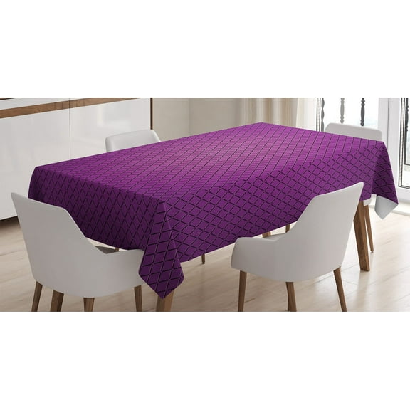 Ambesonne Purple Tablecloth Rectangular Table Cover, Abstract Style Modern, 60"x84", Purple