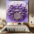 thumbnail image 1 of Ambesonne Purple Tapestry Queen Size, Mushroom Branches Mandala, 88"x88", Lilac Violet, 1 of 3