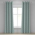 thumbnail image 1 of Ambesonne Quatrefoil Grommet Curtain, Retro Pastel Floral, 50" x 96", Turquoise Grey White, 1 of 6
