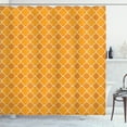 thumbnail image 1 of Ambesonne Quatrefoil Shower Curtain, Floral Oriental, 69"Wx84"L, Brown Yellow, 1 of 5