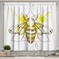thumbnail image 1 of Ambesonne Queen Bee Kitchen Curtains, Color Splashed Bee, 55"x39", Brown Yellow, 1 of 3