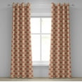 thumbnail image 1 of Ambesonne Queen Grommet Curtain, Vintage Red Crown Pattern, 50" x 108", Grey Yellow Vermilion, 1 of 6