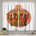 thumbnail image 1 of Ambesonne Queen Kitchen Curtains, Baroque Crown Coronet, 55"x39", Multicolor, 1 of 3