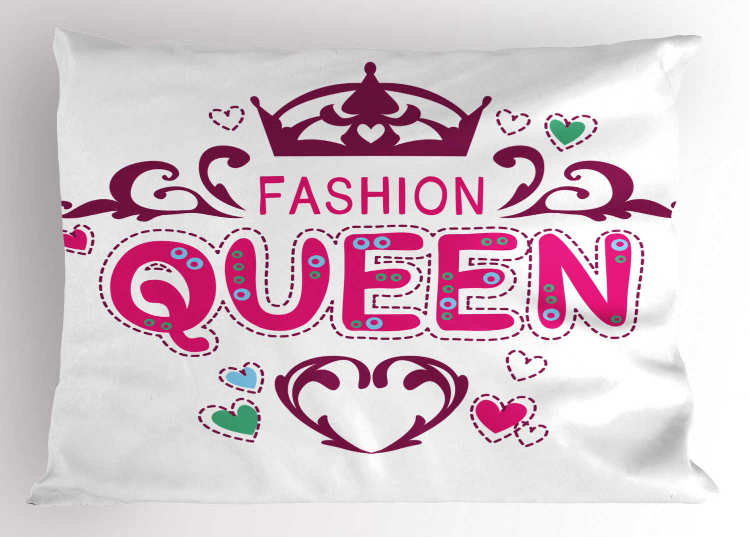 Ambesonne Queen Pillow Sham, Girlish Fashion, 26" X 20", Dried Rose Pink - image 1 of 2