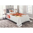 thumbnail image 1 of Ambesonne Queen Quilted Bedspread Set 2 Pcs, Playing Poker Card Deck, Twin Size, Vermilion Yellow White, 1 of 3