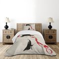 thumbnail image 1 of Ambesonne Queen Quilted Bedspread Set 2 Pcs, Retro Woman Card Ace, Twin Size, Vermilion Beige, 1 of 6