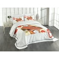thumbnail image 1 of Ambesonne Queen Quilted Bedspread Set 3 Pcs, Playing Poker Card Deck, Queen Size, Vermilion Yellow White, 1 of 5