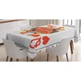 thumbnail image 1 of Ambesonne Queen Tablecloth Rectangular Table Cover, Playing Poker Card Deck, 60"x84", Vermilion Yellow White, 1 of 4