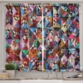 thumbnail image 1 of Ambesonne Quilt Kitchen Curtains, Cultural Floral Bali Tile, 55"x39", Multicolor, 1 of 3