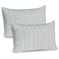 thumbnail image 1 of Ambesonne Rabbit Pillow Sham 2 Pack, Bunny Heads Clover Trees, 30"x20", Coconut Fern Green, 1 of 3