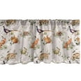 thumbnail image 1 of Ambesonne Rabbit Valance Pack of 2, Vintage Animals Flowers Art, 42"X12", Pale Vermilion Fawn Sepia, 1 of 3