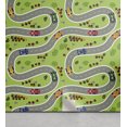 thumbnail image 1 of Ambesonne Race Car Peel & Stick Wallpaper for Home, Racing Road Map Overview, 13"x72", Apple Green Multicolor, 1 of 6