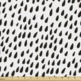 thumbnail image 1 of Ambesonne Rain Fabric by the Yard Upholstery, Monochrome Water Raindrops, 1 Yard, Black and White, 1 of 5