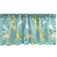 thumbnail image 1 of Ambesonne Rain Valance Pack of 2, Raindrops and Umbrellas Design, 42"X18", Seafoam Khaki, 1 of 3