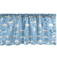 thumbnail image 1 of Ambesonne Rain Window Valance, Cartoon Weather, 54" X 12", Pale Azure Blue White, 1 of 5