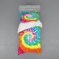 thumbnail image 1 of Ambesonne Rainbow Bedding Set 3 Pcs, Rainbow Tie Dye Effect, Twin XL, Multicolor, 1 of 2