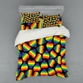 thumbnail image 1 of Ambesonne Rainbow Bedding Set 4 Pcs, Hearts Gay Pride Flag, Queen, Multicolor, 1 of 3