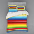 thumbnail image 1 of Ambesonne Rainbow Bedding Set 4 Pcs, Mexican Pattern, Queen, Multicolor, 1 of 2