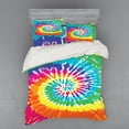 thumbnail image 1 of Ambesonne Rainbow Bedding Set 4 Pcs, Rainbow Tie Dye Effect, Queen, Multicolor, 1 of 2