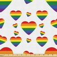 thumbnail image 1 of Ambesonne Rainbow Fabric by the Yard Upholstery, LGBT Hearts Love is Love, 1 Yard, Yellow Blue and Orange, 1 of 5