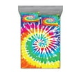thumbnail image 1 of Ambesonne Rainbow Fitted Sheet & Pillow Sham Set, Rainbow Tie Dye Effect, Queen, Multicolor, 1 of 2